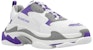 (W) 발렌시아가 트리플 S 스니커즈 '화이트 퍼플' 524039-W2FW5-9551