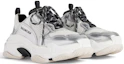 Shop (W) Balenciaga Triple S Zapatillas 'Negro Blanco Plateado Doble Espuma y Malla' 524039W2FWM8191