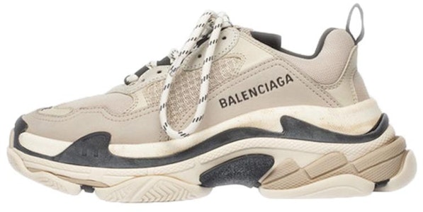 (女士)巴倫西aga 三重運動鞋「米色黑色」524039 W09O6 9787 Buy (女士)巴倫西aga 三重運動鞋「米色黑色」524039 W09O6 9787