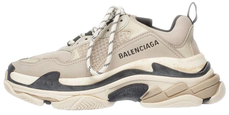 (W) Balenciaga Triple S Trainer 'Beige Hitam' 524039 W09O6 9787 Buy (W) Balenciaga Triple S Trainer 'Beige Hitam' 524039 W09O6 9787