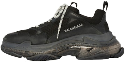 (Women) Balenciaga Triple S Trainer 'Black Clear Sole' 544351-W09O1-1000 (Women) Balenciaga Triple S Trainer 'Black Clear Sole' 544351-W09O1-1000