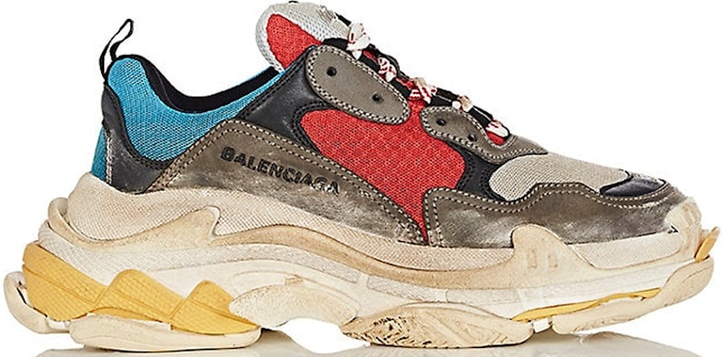 Buy （女款）Balenciaga Triple S 運動鞋 '藍紅色' 49067 3W06E 34365