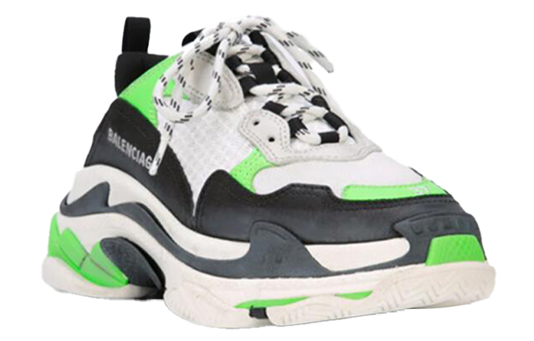 Lookbook (女性) Balenciaga Triple S 運動鞋 '熒光綠' 524039 W09O6 9063