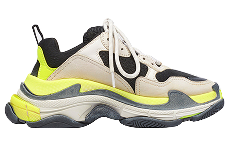 Order (W) Balenciaga Triple S Trainer 'Abu-Abu Kuning Fluo' 524039W09OH1293