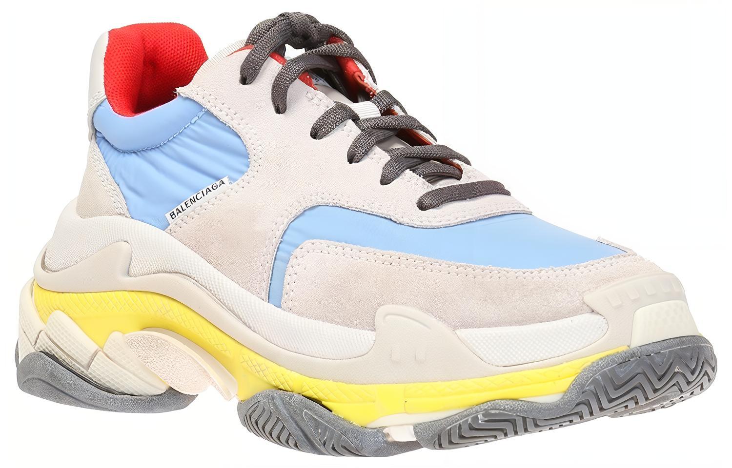 Order (W) Balenciaga Triple S Zapatillas 'Gris Claro Azul' 524043-W09T2-1218