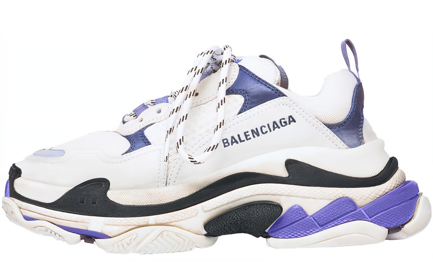 Buy (W) Balenciaga Triple S Zapatillas 'Blanco Azul Marino Morado' 541641 W09OF 9095