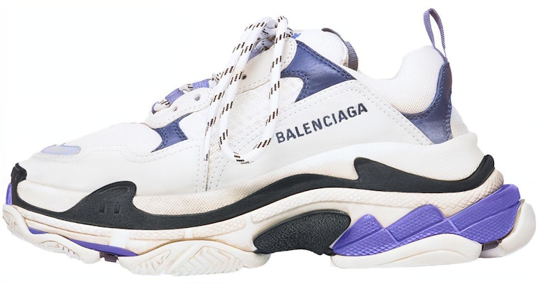 (W) Balenciaga Triple S Zapatillas 'Blanco Azul Marino Morado' 541641 W09OF 9095 Buy (W) Balenciaga Triple S Zapatillas 'Blanco Azul Marino Morado' 541641 W09OF 9095