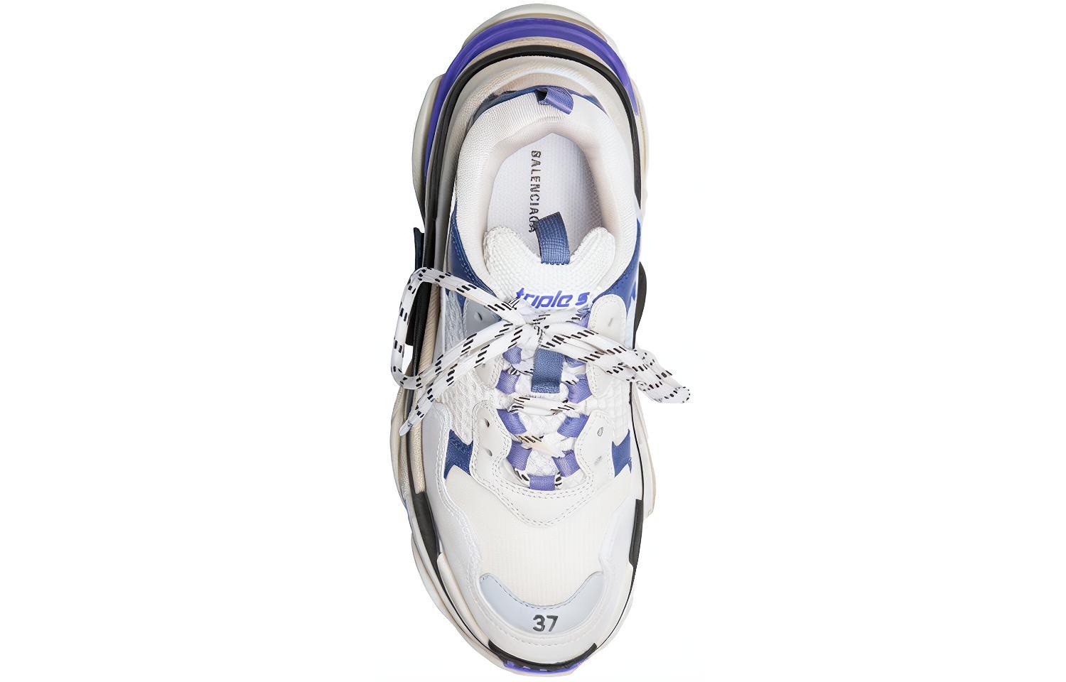 Shop (W) Balenciaga Triple S Zapatillas 'Blanco Azul Marino Morado' 541641 W09OF 9095