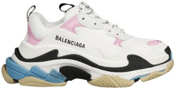 (W) Balenciaga Triple S Trainer Warna Putih Merah Muda 524039W09OM9054 Order (W) Balenciaga Triple S Trainer Warna Putih Merah Muda 524039W09OM9054