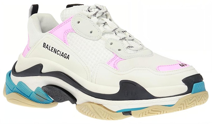 (W) Balenciaga Triple S Trainer 'Putih Merah Jambu' 524039W09OM9054 Lookbook (W) Balenciaga Triple S Trainer 'Putih Merah Jambu' 524039W09OM9054