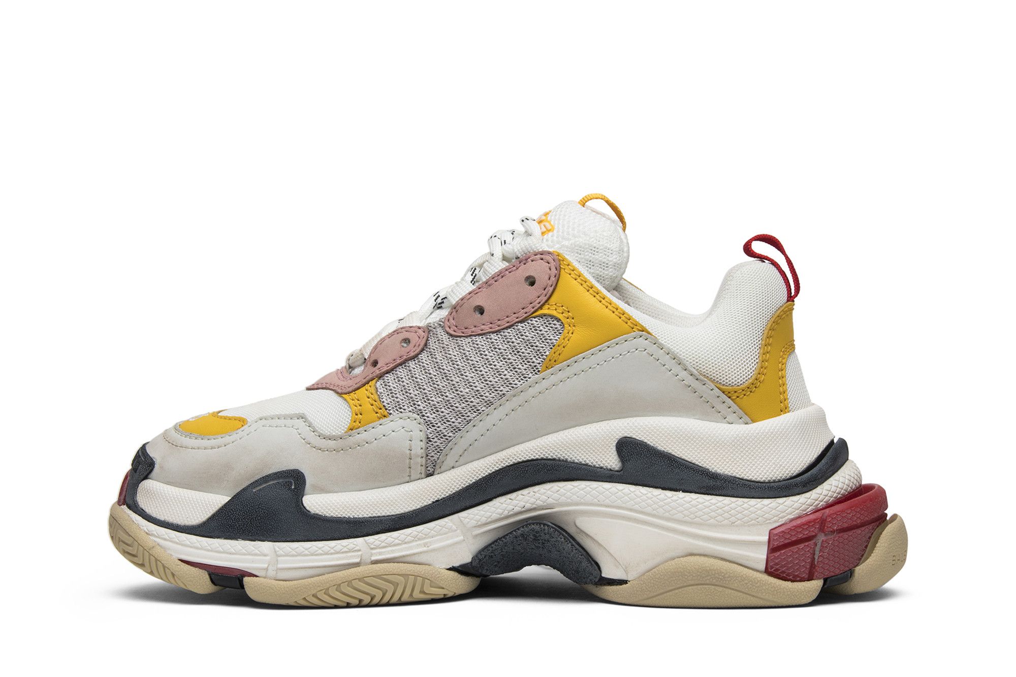 Lookbook （女裝）巴黎世家 Triple S 白黃運動鞋 2018款 517335 W09O 59035