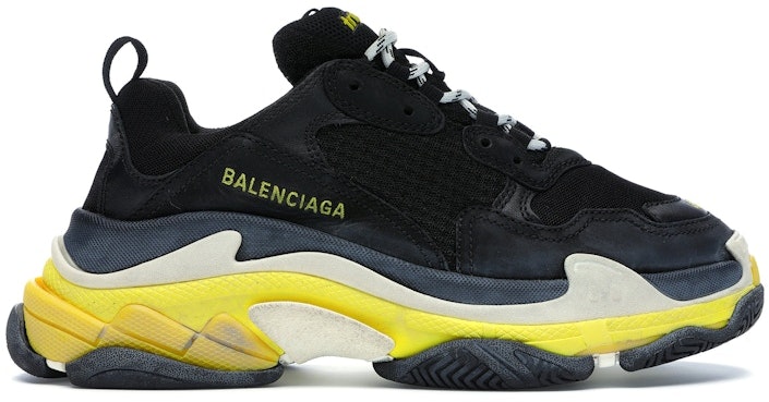 balenciaga-triple-s-black-yellow-wmns