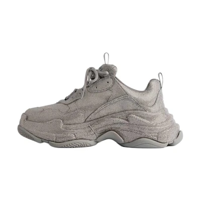 (W) Balenciaga Triple S With Rhinestones 'Dark Grey'