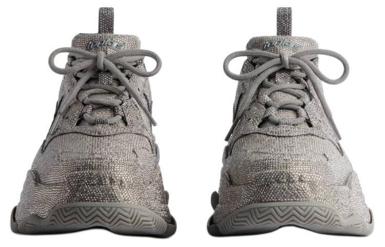 (W) Balenciaga Triple S With Rhinestones 'Dark Grey' 圖 5