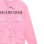 Cheap (W) Balenciaga Jaket Denim Pink Valentine''s dengan Cetakan Logo Depan. 594386TEW378000