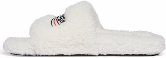 (Women) Balenciaga Furry Slides 'White' 654261W2DO19906 (Women) Balenciaga Furry Slides 'White' 654261W2DO19906