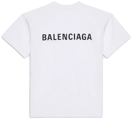 (Women) Balenciaga Vintage Logo Print Oversized Women’s White T-Shirt 612965TIVG59040 Buy (Women) Balenciaga Vintage Logo Print Oversized Women’s White T-Shirt 612965TIVG59040