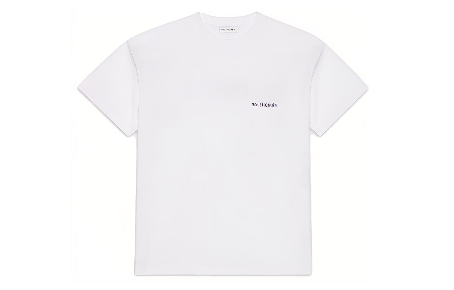 (Women) Balenciaga Vintage Logo Print Oversized Women’s White T-Shirt 612965TIVG59040 圖 3