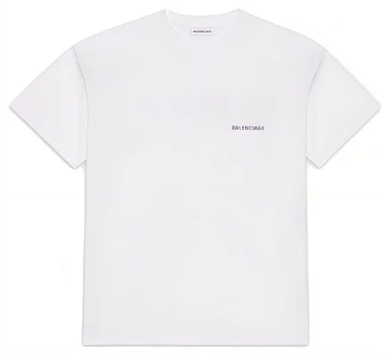(Women) Balenciaga Vintage Logo Print Oversized Women’s White T-Shirt 612965TIVG59040 Lookbook (Women) Balenciaga Vintage Logo Print Oversized Women’s White T-Shirt 612965TIVG59040