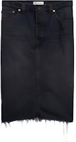 (Women) Balenciaga Washed A-Line Denim Skirt Blue 675235TJW579373 (Women) Balenciaga Washed A-Line Denim Skirt Blue 675235TJW579373