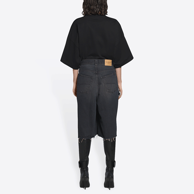 Purchase (W) 발렌시아가 워싱 A라인 데님 스커트 블루 675235TJW579373