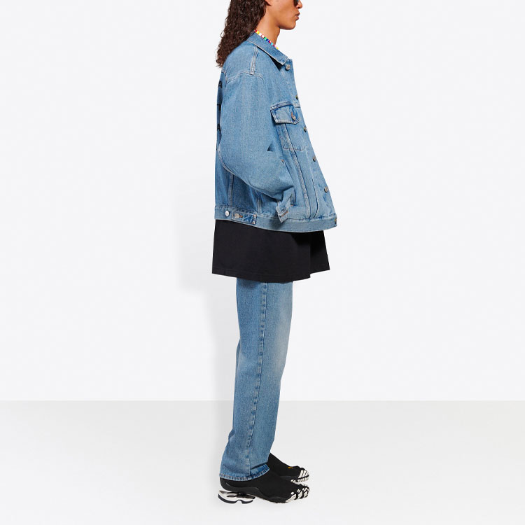 (Women) Balenciaga Washed Denim Jacket Blue 646896TDW154762 圖 6