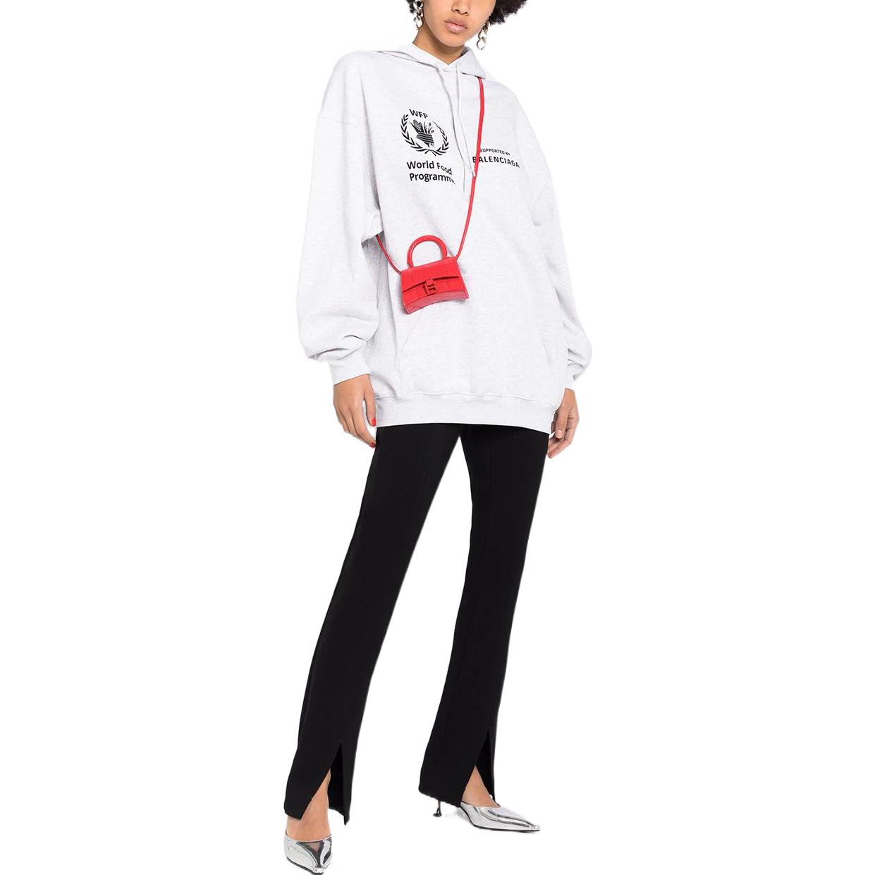 Lookbook (W) 巴黎世家WFP標誌印花連帽衫灰色女款 570792TJVK41167