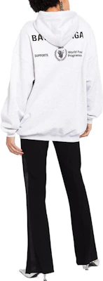 (W) 巴黎世家WFP標誌印花連帽衫灰色女款 570792TJVK41167 Shop (W) 巴黎世家WFP標誌印花連帽衫灰色女款 570792TJVK41167