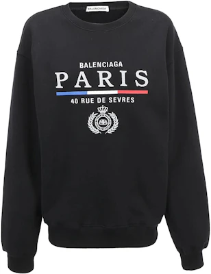 (W) Balenciaga Wheat Crown Logo Pullover Sweatshirt Hitam. 578132TGV681000 Order (W) Balenciaga Wheat Crown Logo Pullover Sweatshirt Hitam. 578132TGV681000