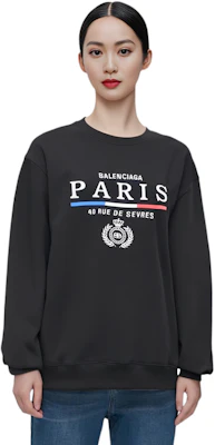 (W) Balenciaga Wheat Crown Logo Pullover Sweatshirt Hitam. 578132TGV681000 Purchase (W) Balenciaga Wheat Crown Logo Pullover Sweatshirt Hitam. 578132TGV681000