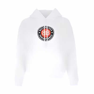 (Women) Balenciaga White Casual Cotton Hoodie Long Sleeve. 612959TJVD79000