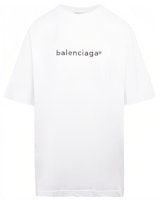 (Women) Balenciaga White Letter Print T-Shirt SS21 641655TIV549040 (Women) Balenciaga White Letter Print T-Shirt SS21 641655TIV549040