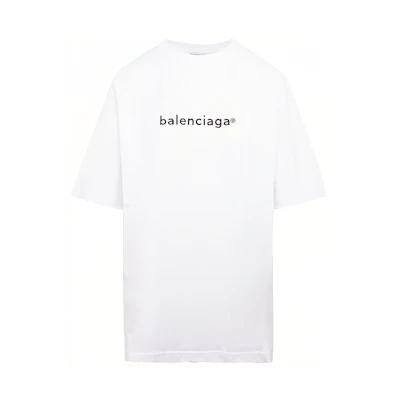 (Women) Balenciaga White Letter Print T-Shirt SS21 641655TIV549040
