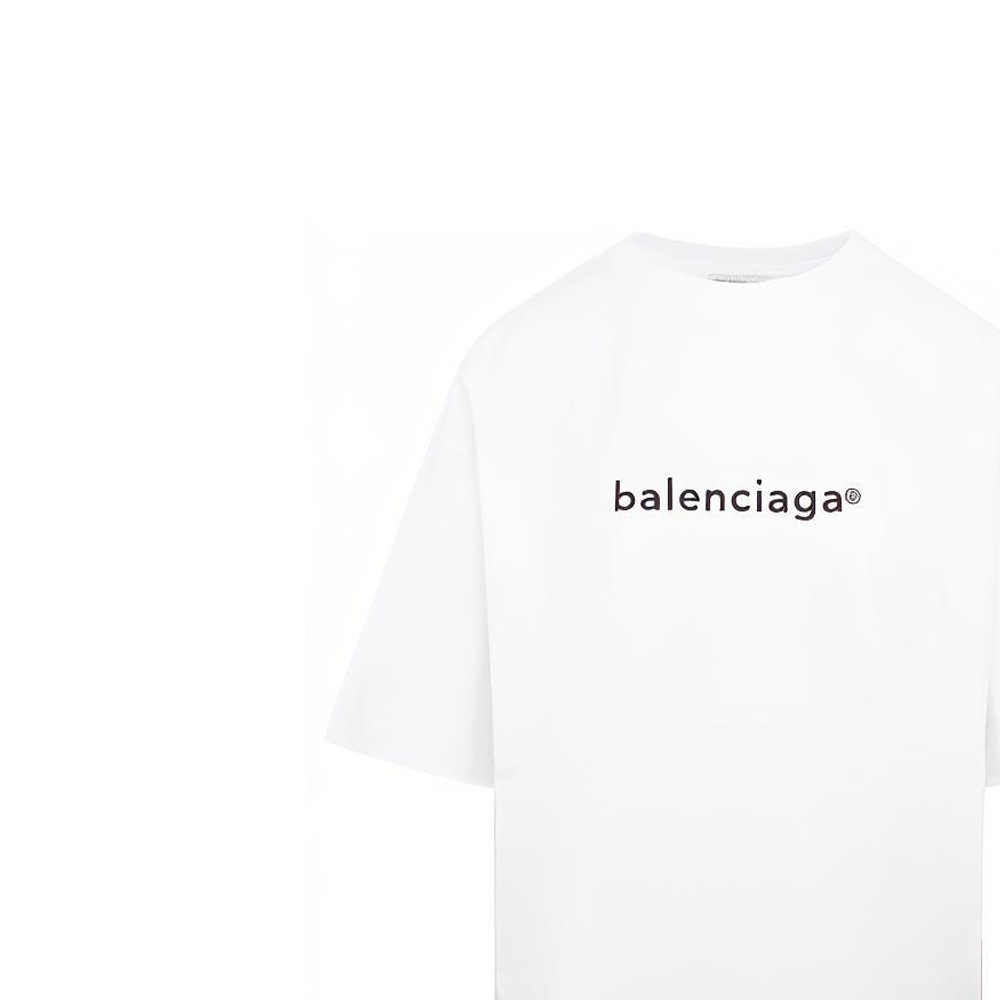 Sizing (W) バレンシアガ ホワイト レタープリント Tシャツ SS21 641655TIV549040