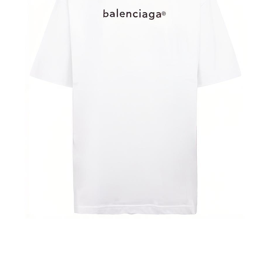 Cheap (W) バレンシアガ ホワイト レタープリント Tシャツ SS21 641655TIV549040