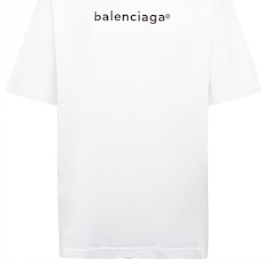 (W) バレンシアガ ホワイト レタープリント Tシャツ SS21 641655TIV549040 Cheap (W) バレンシアガ ホワイト レタープリント Tシャツ SS21 641655TIV549040
