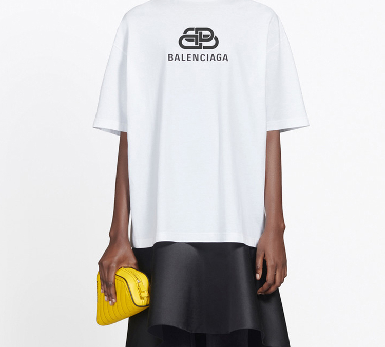 (Women) Balenciaga White Lock Logo Printed T-Shirt 570813TEV489044 圖 4