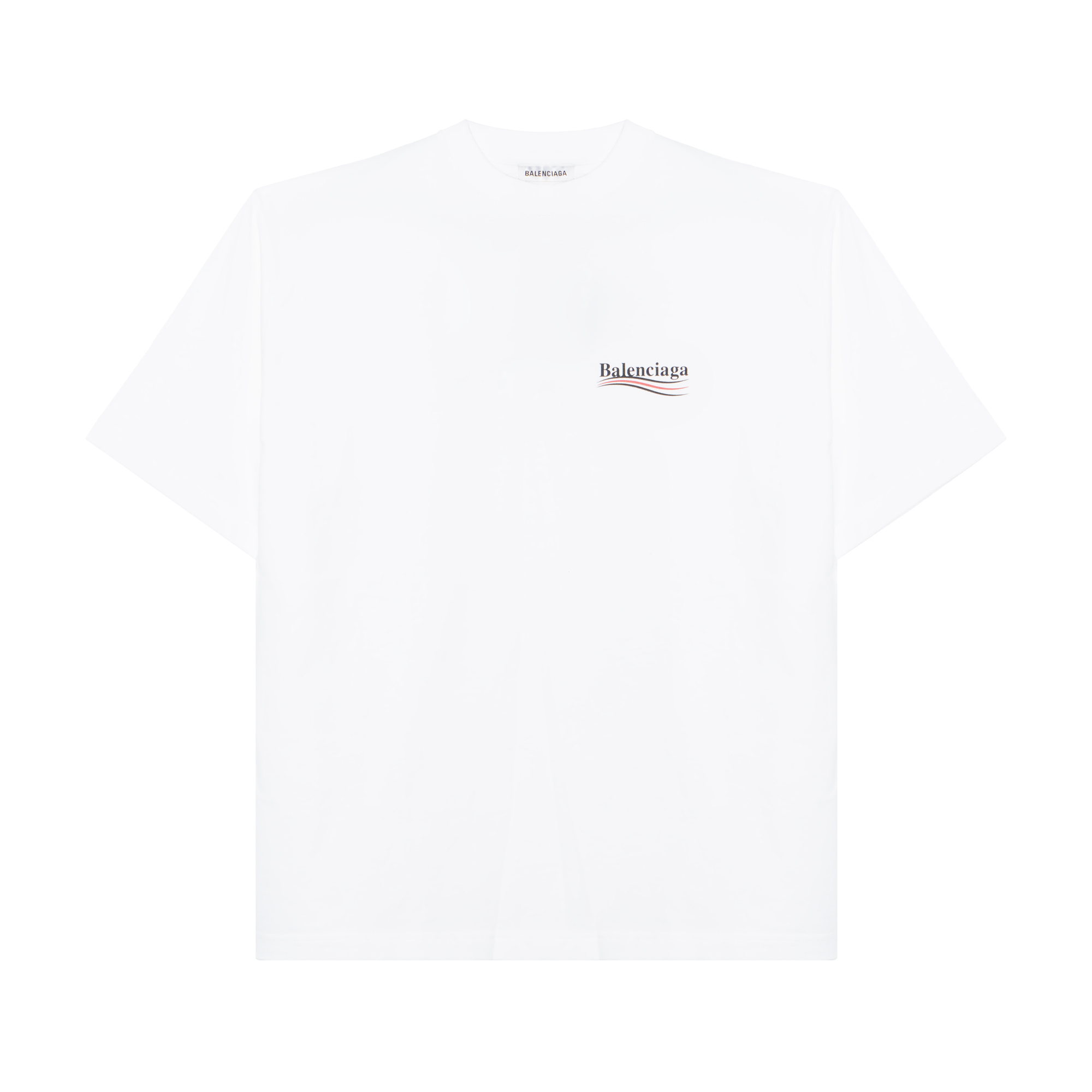 (Women) Balenciaga White Political Campaign Cotton T-Shirt 620941TIV529040