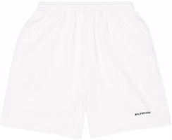 Order (Women) Balenciaga Women’s Relaxed Fit White Shorts with Logo Print and Elastic Waistband. 674591TMVF59784