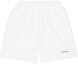 Order (Women) Balenciaga Women’s Relaxed Fit White Shorts with Logo Print and Elastic Waistband. 674591TMVF59784