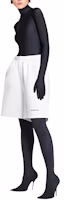 Lookbook (Women) Balenciaga Women’s Relaxed Fit White Shorts with Logo Print and Elastic Waistband. 674591TMVF59784