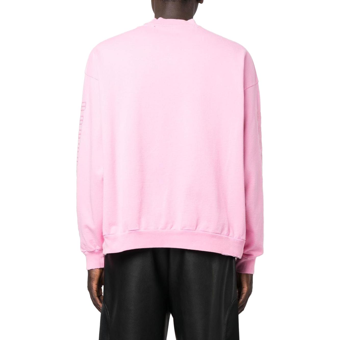 (Women) Balenciaga Womens Oversized Pink Letter Print Crewneck Pullover Sweatshirt 699242TMVG65700 圖 4