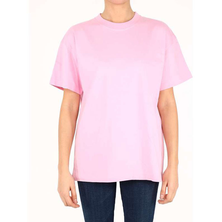 (Women) Balenciaga Womens Pink Logo Print Loose Fit T-Shirt. 612965TIVG55700 圖 4