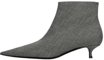 (Women) Balenciaga Wool Checked Knife Pointy Toe Boots 'Grey' 579218W1SR01214 (Women) Balenciaga Wool Checked Knife Pointy Toe Boots 'Grey' 579218W1SR01214