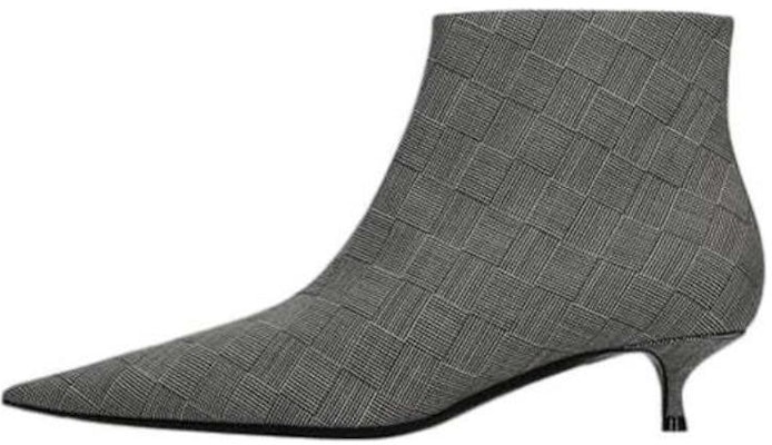 (Women) Balenciaga Wool Checked Knife Pointy Toe Boots 'Grey' 579218W1SR01214 Buy (Women) Balenciaga Wool Checked Knife Pointy Toe Boots 'Grey' 579218W1SR01214