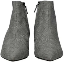 Lookbook (Women) Balenciaga Wool Checked Knife Pointy Toe Boots 'Grey' 579218W1SR01214