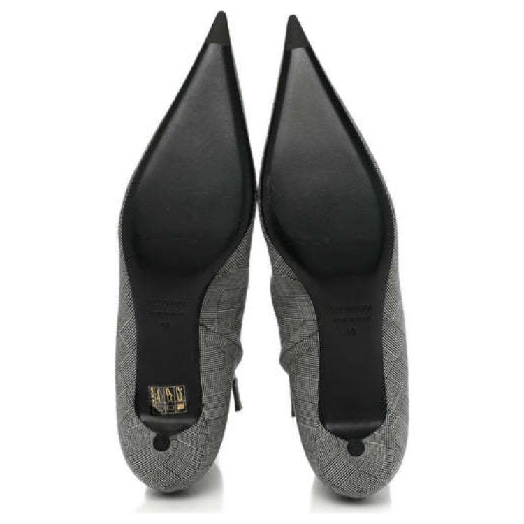 Purchase (W) Balenciaga 灰色格纹羊毛尖头靴 579218W1SR01214