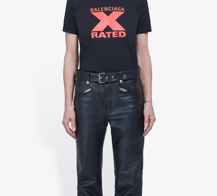 (Women) Balenciaga X-Rated Slim Fit T-Shirt Black 612964TIVA71076 圖 7