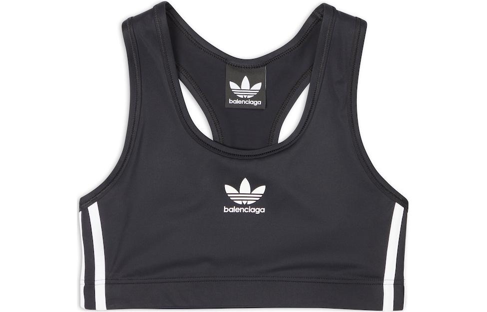 Order (W) Balenciaga x Adidas Sujetador Deportivo Slim Negro con Rayas Logo FW22. 7243044A8B51077