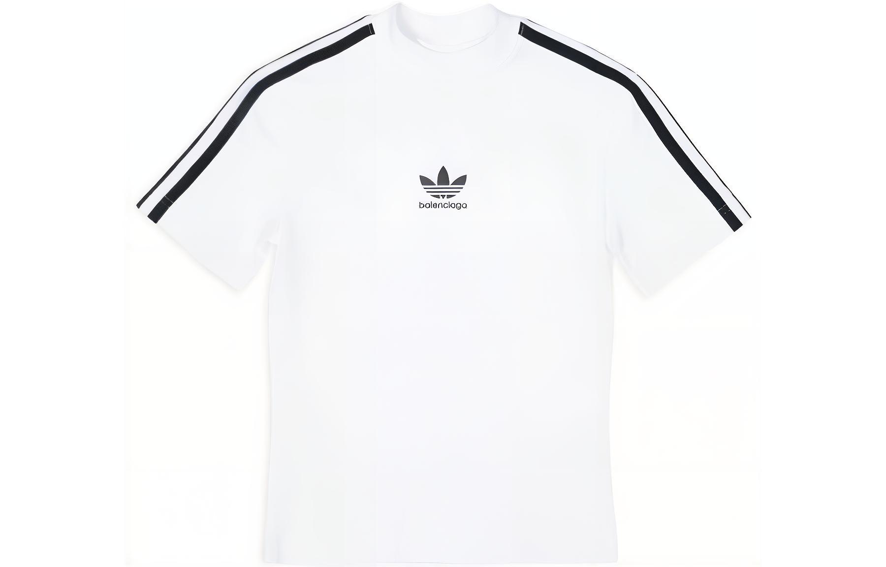 Order (Women) Balenciaga x Adidas  Logo Graphic Slim Fit White T-Shirt. 723782TNVP21156